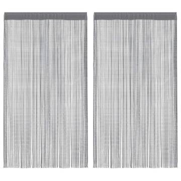 String Curtains 2 pcs Anthracite 140x250 cm | HipoMarket UK