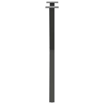 X-Shaped Dining Table Legs - Anthracite Steel (50x72-73 cm)