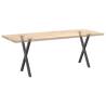 X-Shaped Dining Table Legs - Anthracite Steel (50x72-73 cm)