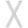 X-Shaped Dining Table Legs - White Steel (60x72-73 cm) - 2 pcs