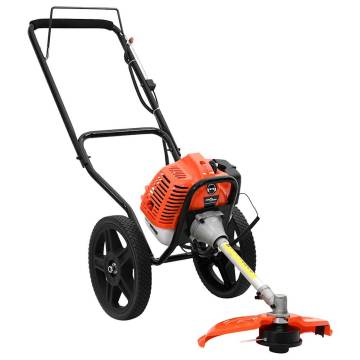 Powerful 52cc Brush Cutter with Wheels - Orange | HiPO Market