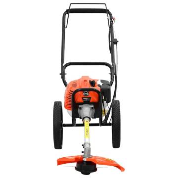 Powerful 52cc Brush Cutter with Wheels - Orange | HiPO Market