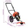 Powerful 52cc Brush Cutter with Wheels - Orange | HiPO Market