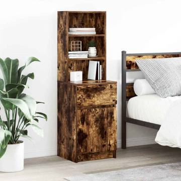 Smoked Oak Bedside Cabinet - Stylish & Durable | HipoMarket