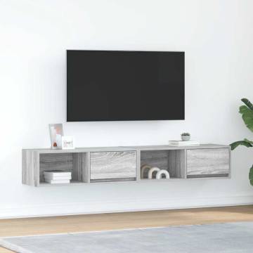 TV Cabinets 2 pcs Grey Sonoma - Space-Saving Design | Hipo Market