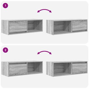 TV Cabinets 2 pcs Grey Sonoma - Space-Saving Design | Hipo Market