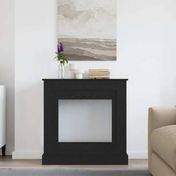 Black Oak Fireplace Surround - Durable Engineered Wood | HipoMarket