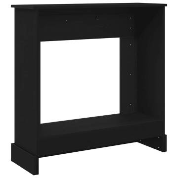 Black Oak Fireplace Surround - Durable Engineered Wood | HipoMarket