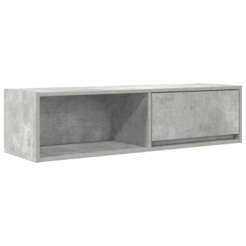 Concrete Grey TV Cabinet - Space-saving Design | HipoMarket