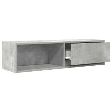 Concrete Grey TV Cabinet - Space-saving Design | HipoMarket