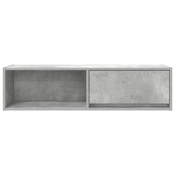 Concrete Grey TV Cabinet - Space-saving Design | HipoMarket