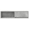 Concrete Grey TV Cabinet - Space-saving Design | HipoMarket