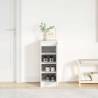 Shoe Cabinet White - 29.5x34x76 cm Engineered Wood