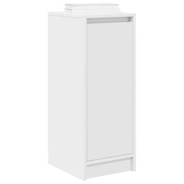 Shoe Cabinet White - 29.5x34x76 cm Engineered Wood