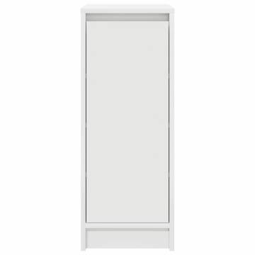 Shoe Cabinet White - 29.5x34x76 cm Engineered Wood