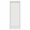 Shoe Cabinet White - 29.5x34x76 cm Engineered Wood