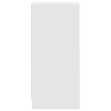 Shoe Cabinet White - 29.5x34x76 cm Engineered Wood