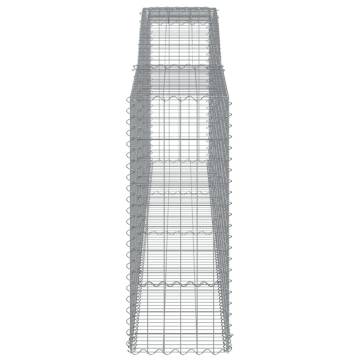 Arched Gabion Baskets - 4 pcs Galvanised Iron | Hipo Market