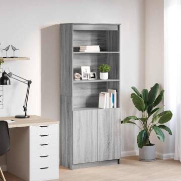 Highboard Grey Sonoma 70x35x180 cm - Quality Engineered Wood