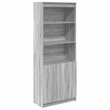 Highboard Grey Sonoma 70x35x180 cm - Quality Engineered Wood