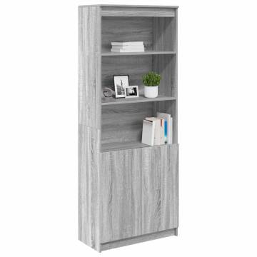 Highboard Grey Sonoma 70x35x180 cm - Quality Engineered Wood