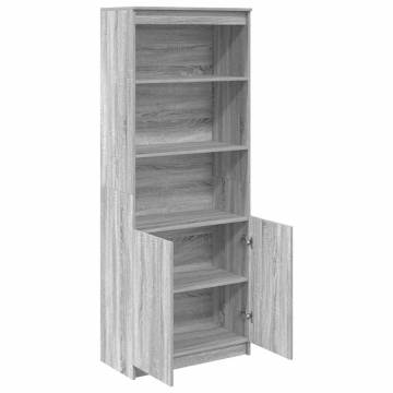 Highboard Grey Sonoma 70x35x180 cm - Quality Engineered Wood