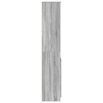 Highboard Grey Sonoma 70x35x180 cm - Quality Engineered Wood