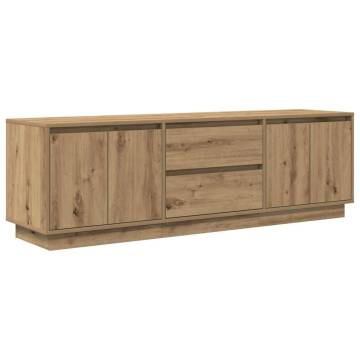 TV Cabinet with LED Lights in Artisan Oak - 160.5 cm