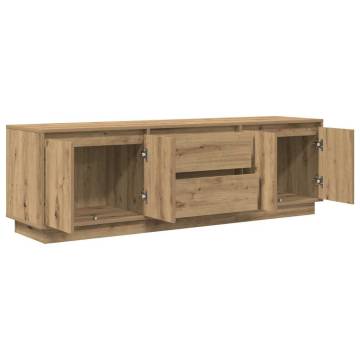 TV Cabinet with LED Lights in Artisan Oak - 160.5 cm