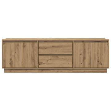 TV Cabinet with LED Lights in Artisan Oak - 160.5 cm