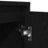 Stylish Black Oak TV Cabinet with LED Lights | 100x41x50 cm