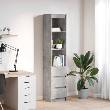 Highboard Concrete Grey - Stylish Storage Cabinet | HipoMarket UK