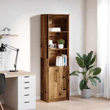 Highboard Old Wood 50x35x180 cm - Stylish Storage Solution