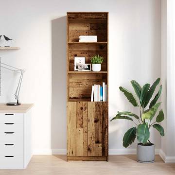 Highboard Old Wood 50x35x180 cm - Stylish Storage Solution