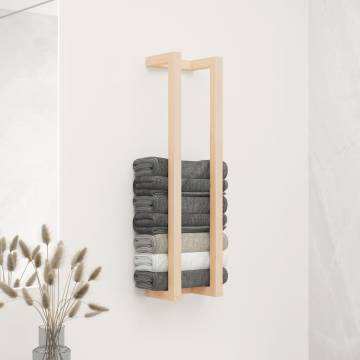 Stylish Solid Wood Pine Towel Rack - Space-Saving Design