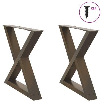 Coffee Table Legs 2 pcs Natural Steel - Modern & Durable