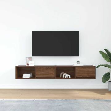 Stylish Brown Oak TV Cabinets - Space Saving & Durable Design