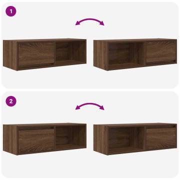 Stylish Brown Oak TV Cabinets - Space Saving & Durable Design