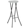 Folding Bar Stools 2 pcs HDPE & Steel White - Hipomarket