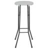 Folding Bar Stools 2 pcs HDPE & Steel White - Hipomarket