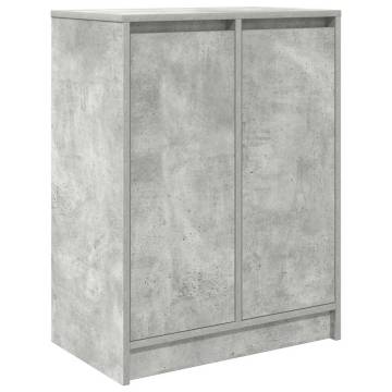 Shoe Cabinet Concrete Grey - 57x34x76 cm Engineered Wood