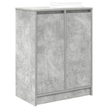 Shoe Cabinet Concrete Grey - 57x34x76 cm Engineered Wood