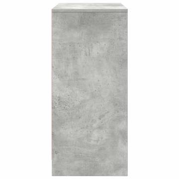 Shoe Cabinet Concrete Grey - 57x34x76 cm Engineered Wood