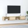  TV Cabinets 2 pcs Sonoma Oak 80x31x25.5 cm Engineered Wood Colour sonoma oak Quantity in Package 2 Width 80 cm 