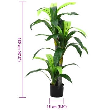 Artificial Dracaena Tree 120 cm - Lifelike Green Decor