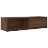 Brown Oak TV Cabinet - 100x31x25.5 cm Engineered Wood