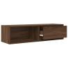 Brown Oak TV Cabinet - 100x31x25.5 cm Engineered Wood