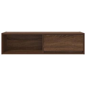 Brown Oak TV Cabinet - 100x31x25.5 cm Engineered Wood