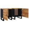 Industrial Bedside Cabinets 2 pcs - Solid Acacia Wood