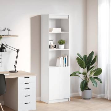 Highboard White 50x35x180 cm - Stylish Storage Solution